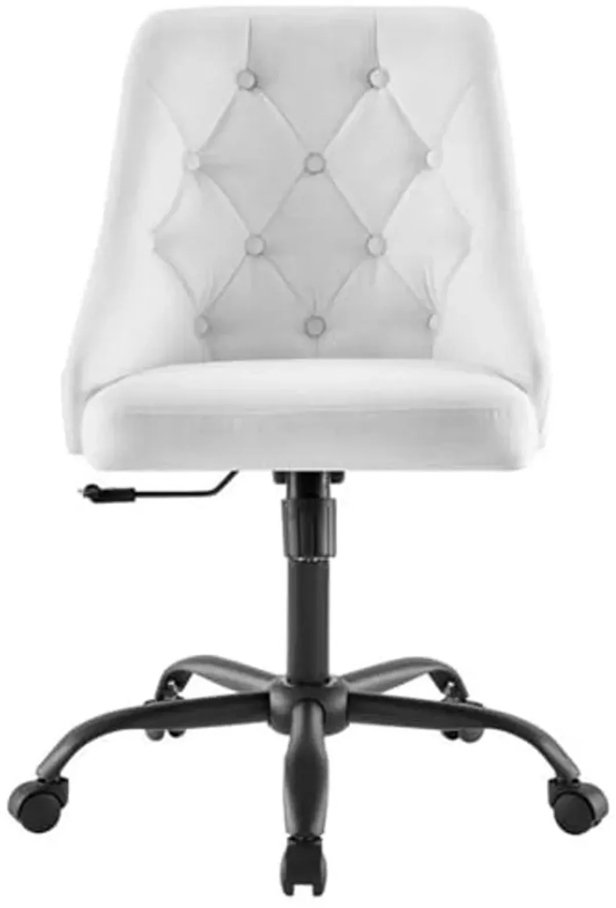 Modway EEI-4369-BLK-WHI Distinct Tufted Swivel Upholstered Office Chair, Black White