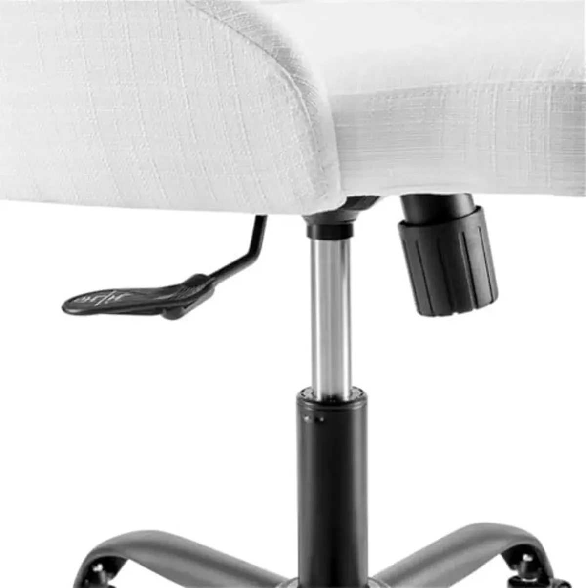 Modway EEI-4369-BLK-WHI Distinct Tufted Swivel Upholstered Office Chair, Black White