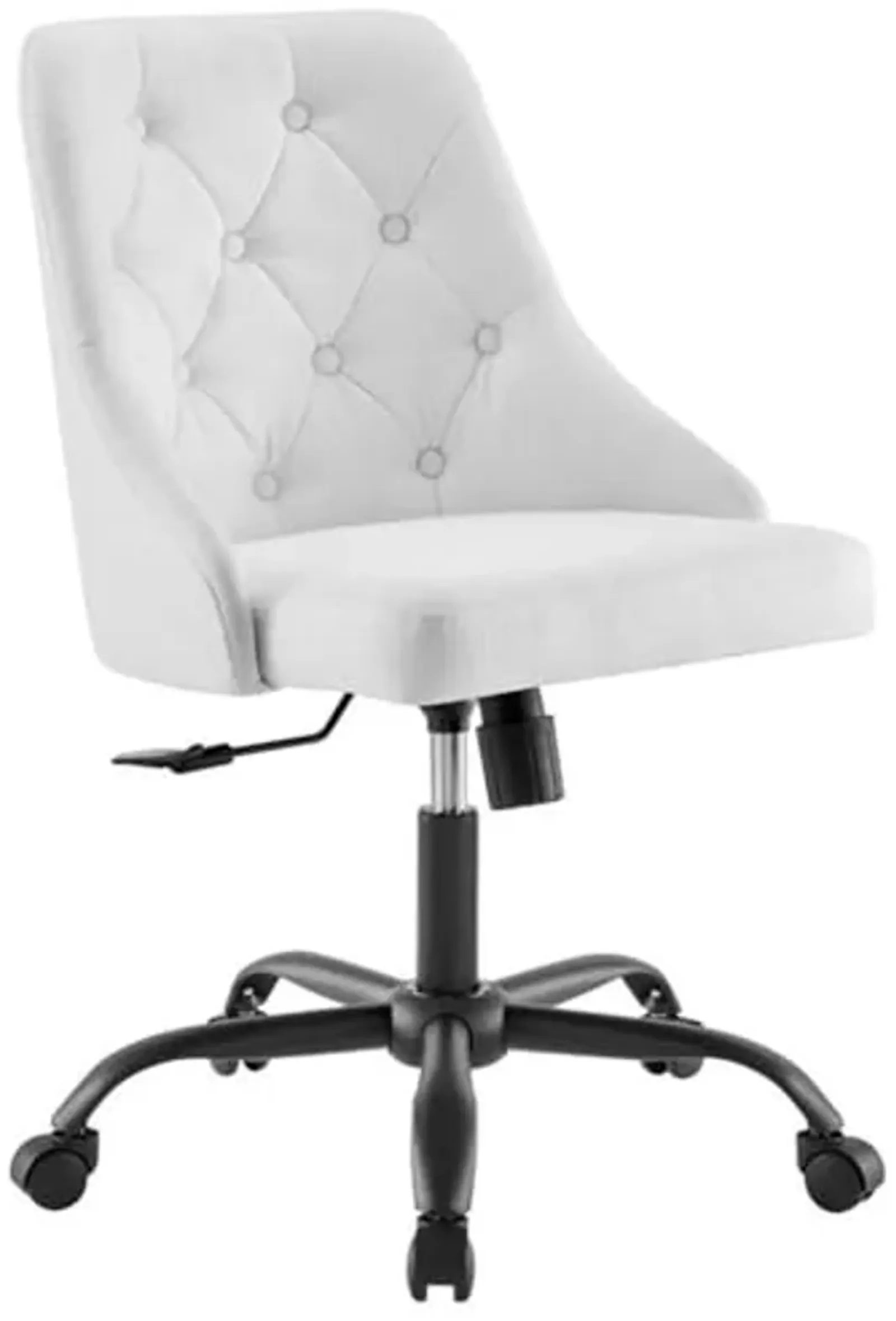 Modway EEI-4369-BLK-WHI Distinct Tufted Swivel Upholstered Office Chair, Black White