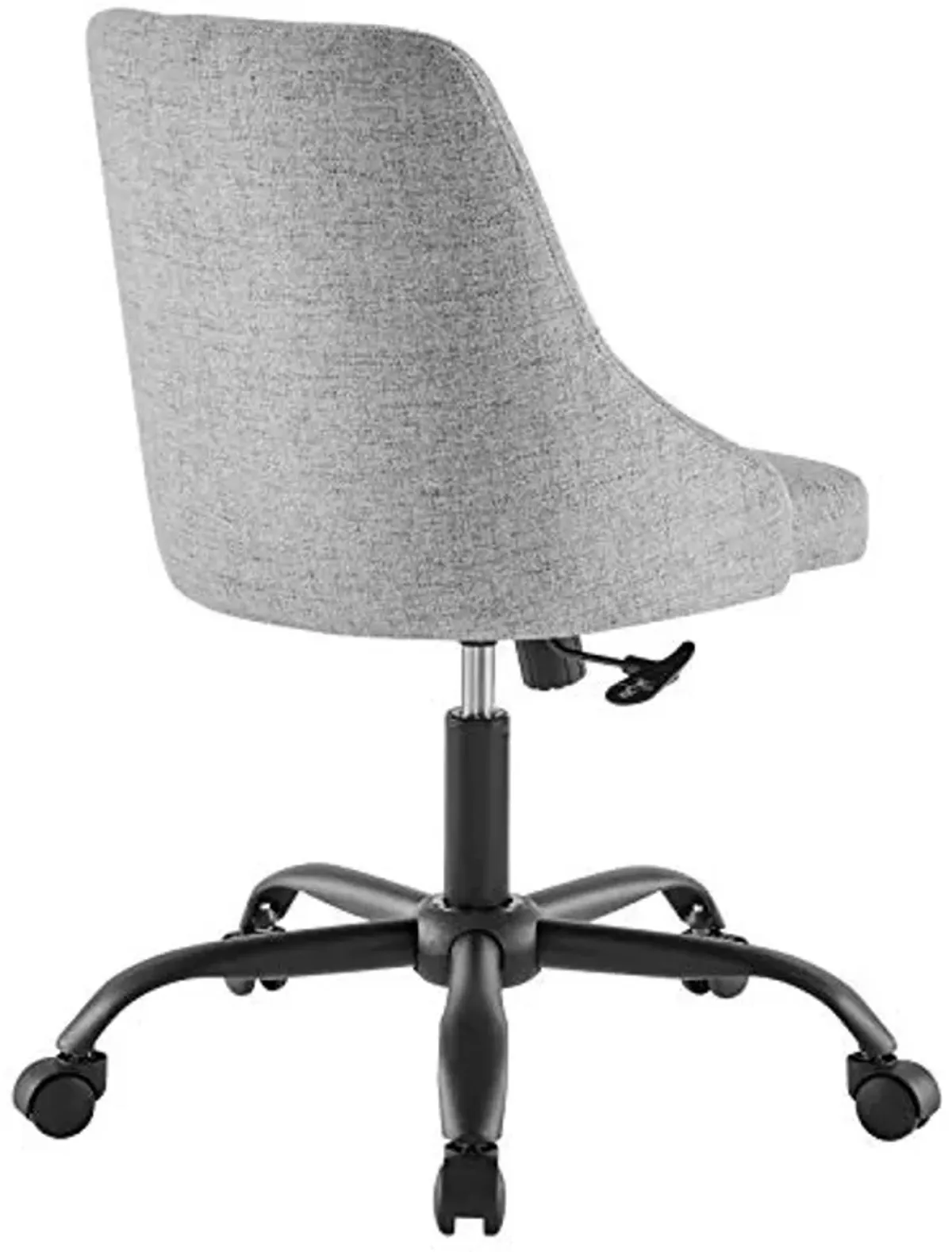 Modway Distinct Tufted Swivel Upholstered Office Chair, Black Light Gray 23 x 20.5 x 32