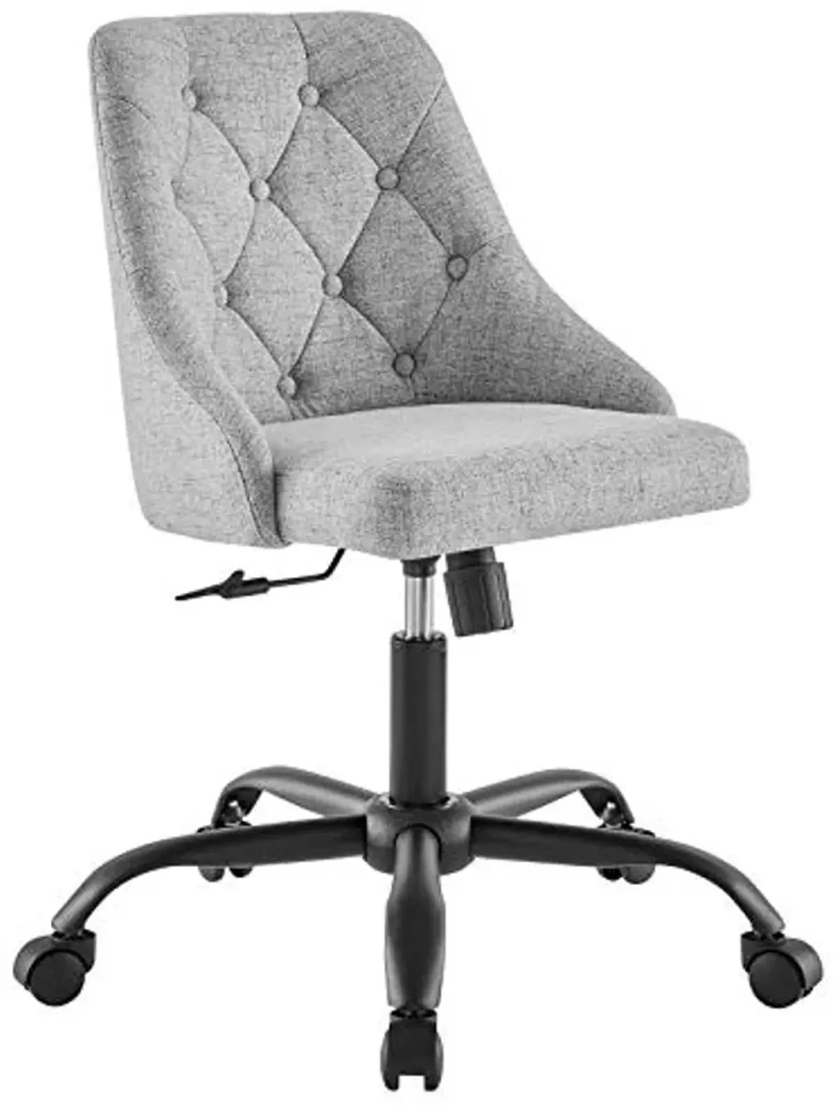 Modway Distinct Tufted Swivel Upholstered Office Chair, Black Light Gray 23 x 20.5 x 32