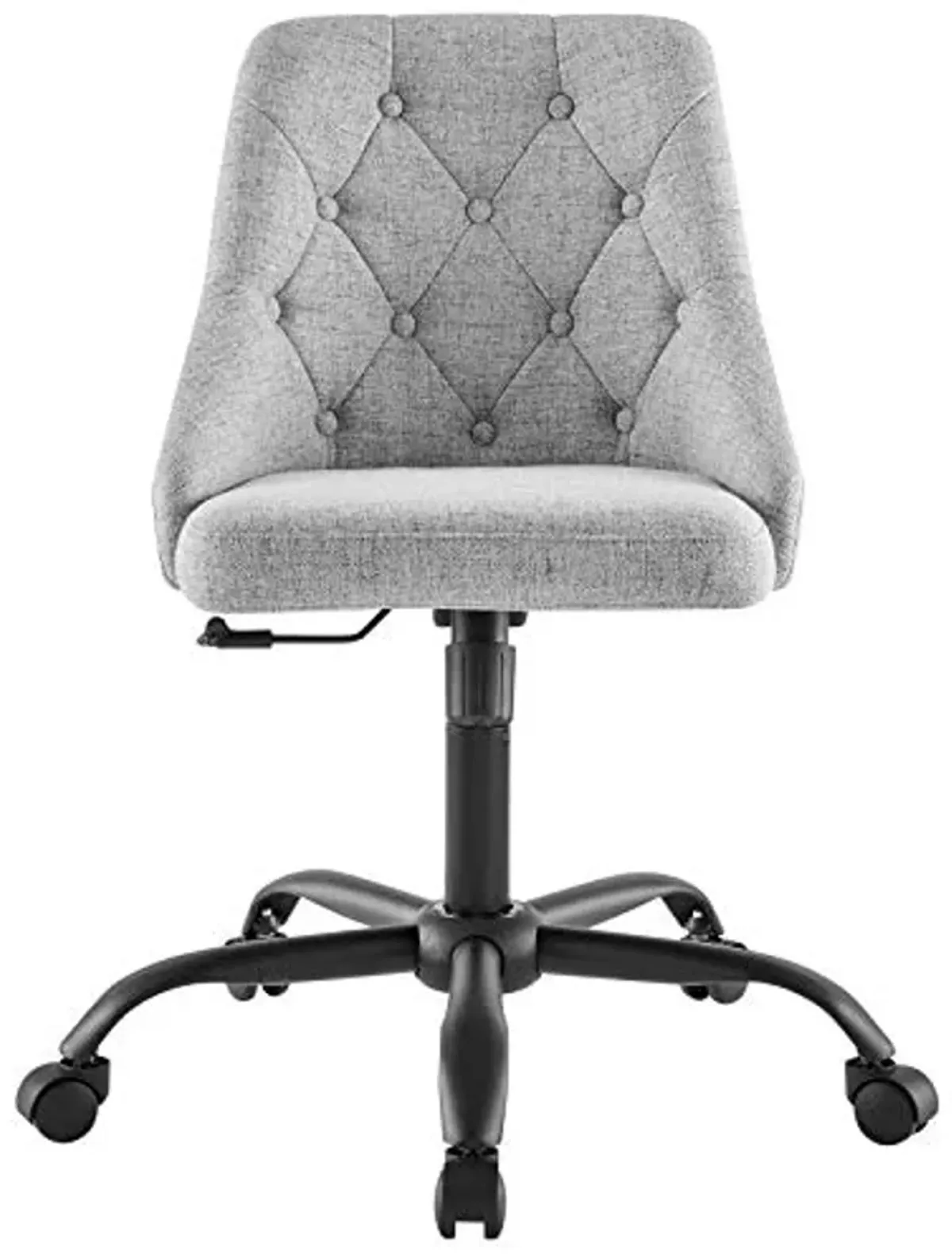 Modway Distinct Tufted Swivel Upholstered Office Chair, Black Light Gray 23 x 20.5 x 32