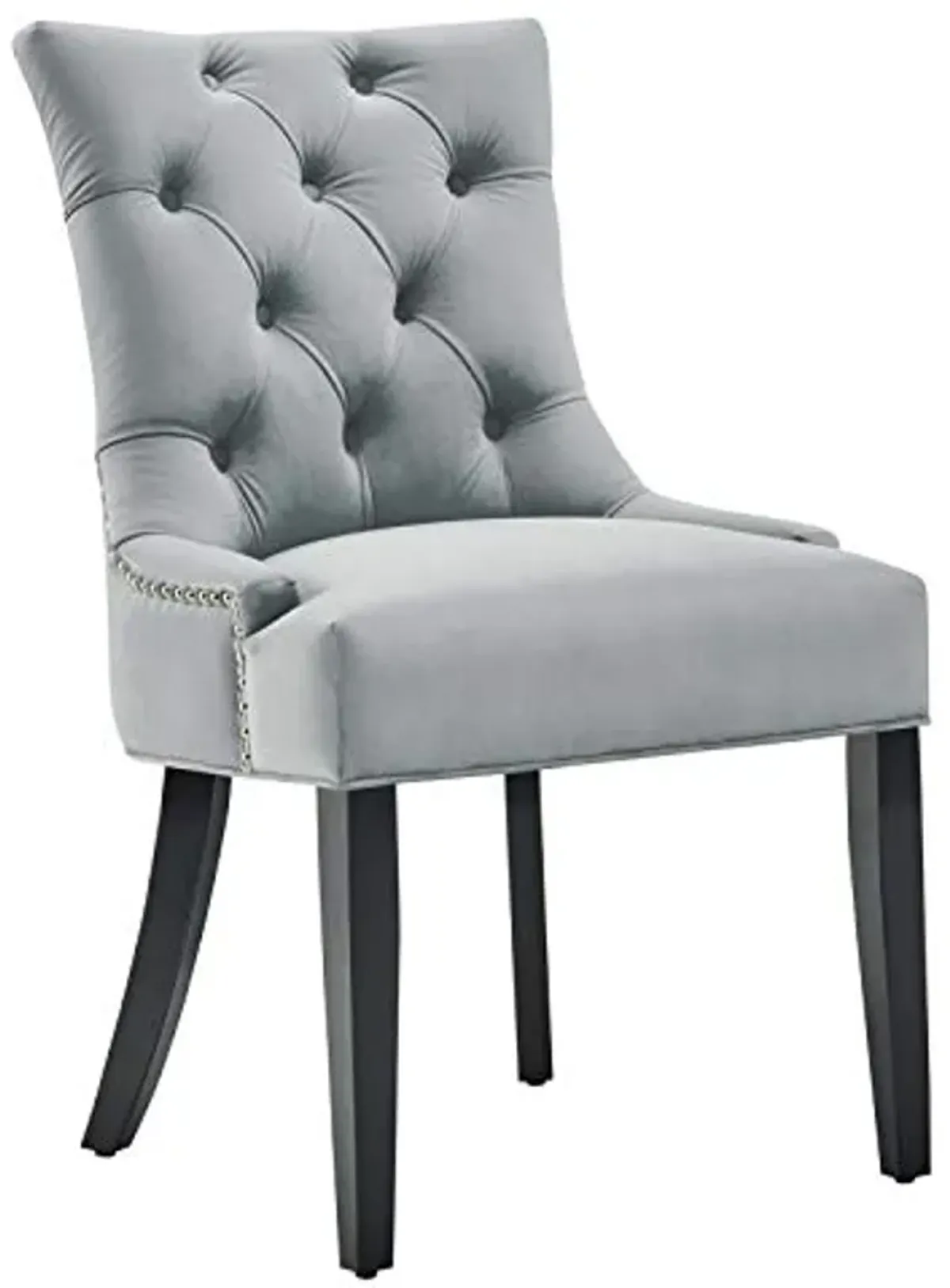 Modway Regent Tufted Performance Velvet Dining Side Chairs-Set of 2, Pack of 2, Light Gray