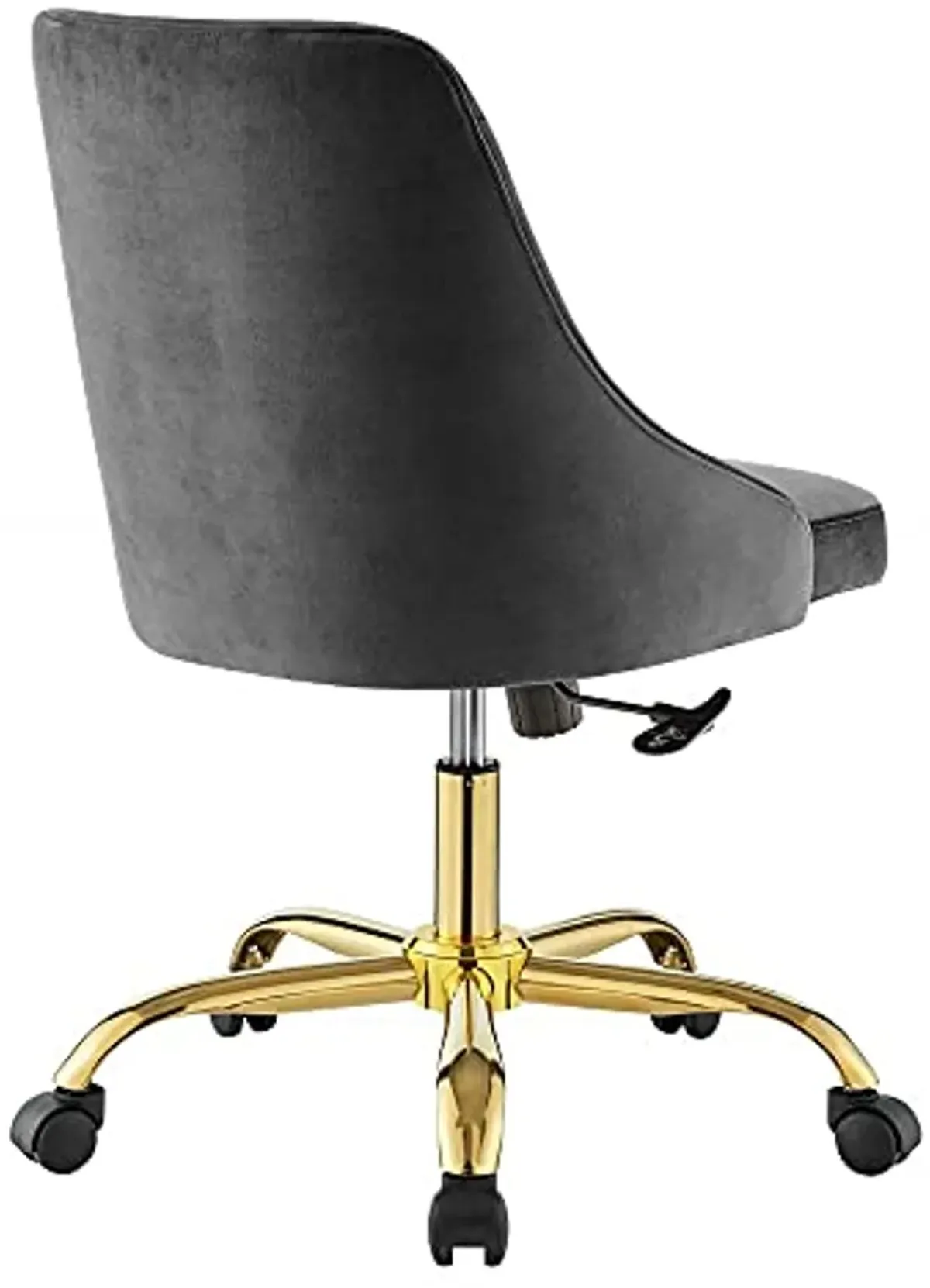 Modway EEI-4368-GLD-GRY Distinct Tufted Swivel Performance Velvet Office Chair, Gold Gray