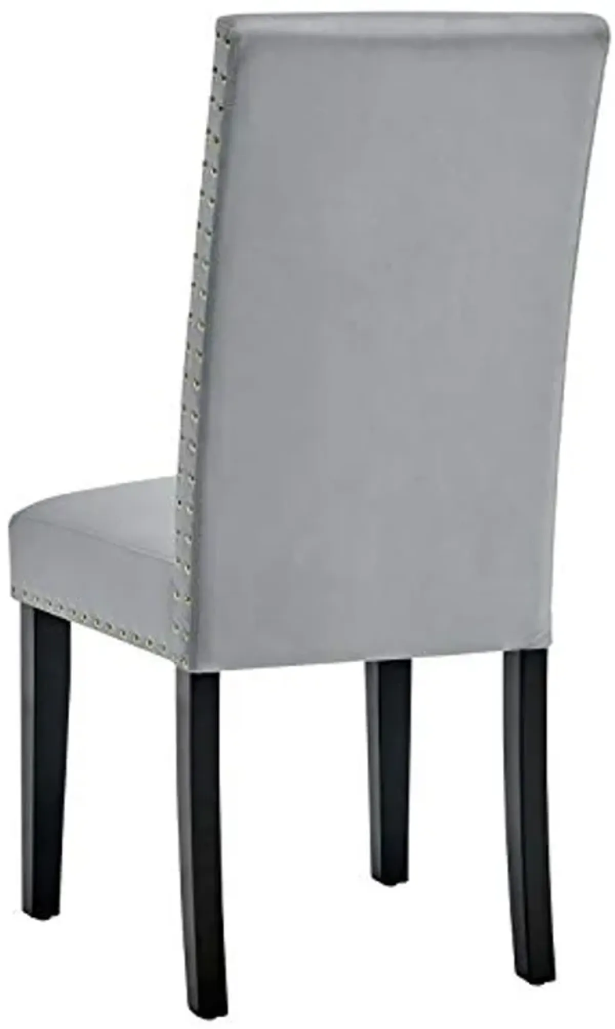 Modway EEI-3779-LGR Parcel Performance Velvet Dining Side Chairs - Set of 2, Light Gray