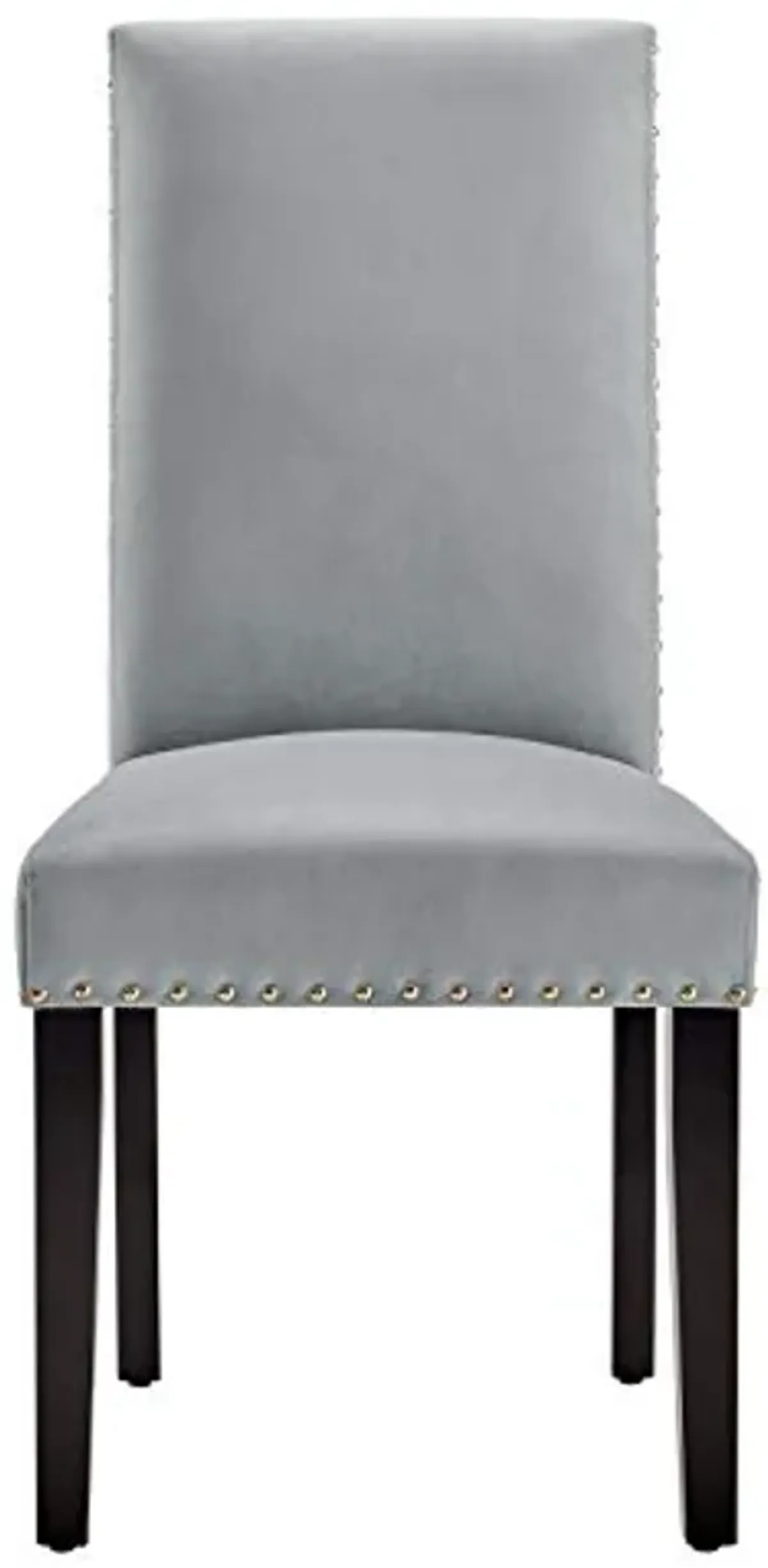 Modway EEI-3779-LGR Parcel Performance Velvet Dining Side Chairs - Set of 2, Light Gray