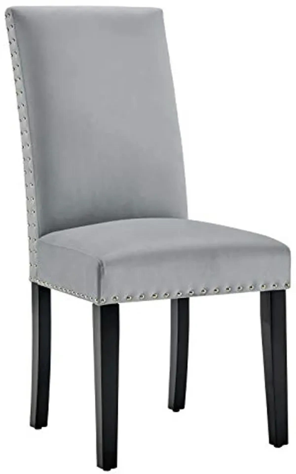 Modway EEI-3779-LGR Parcel Performance Velvet Dining Side Chairs - Set of 2, Light Gray