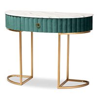 Baxton Studio Console Tables, Green/Gold