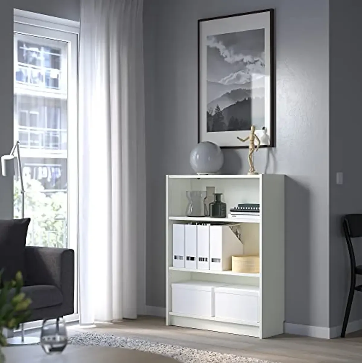 Bookcase BILLY white Width: 80 cm Depth: 28 cm Height: 106 cm