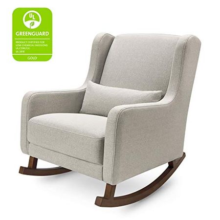 Babyletto Kai Rocker in Performance Grey Eco-Twill, Water Repellent & Stain Resistant, Greenguard Gold and CertiPUR-US Certified