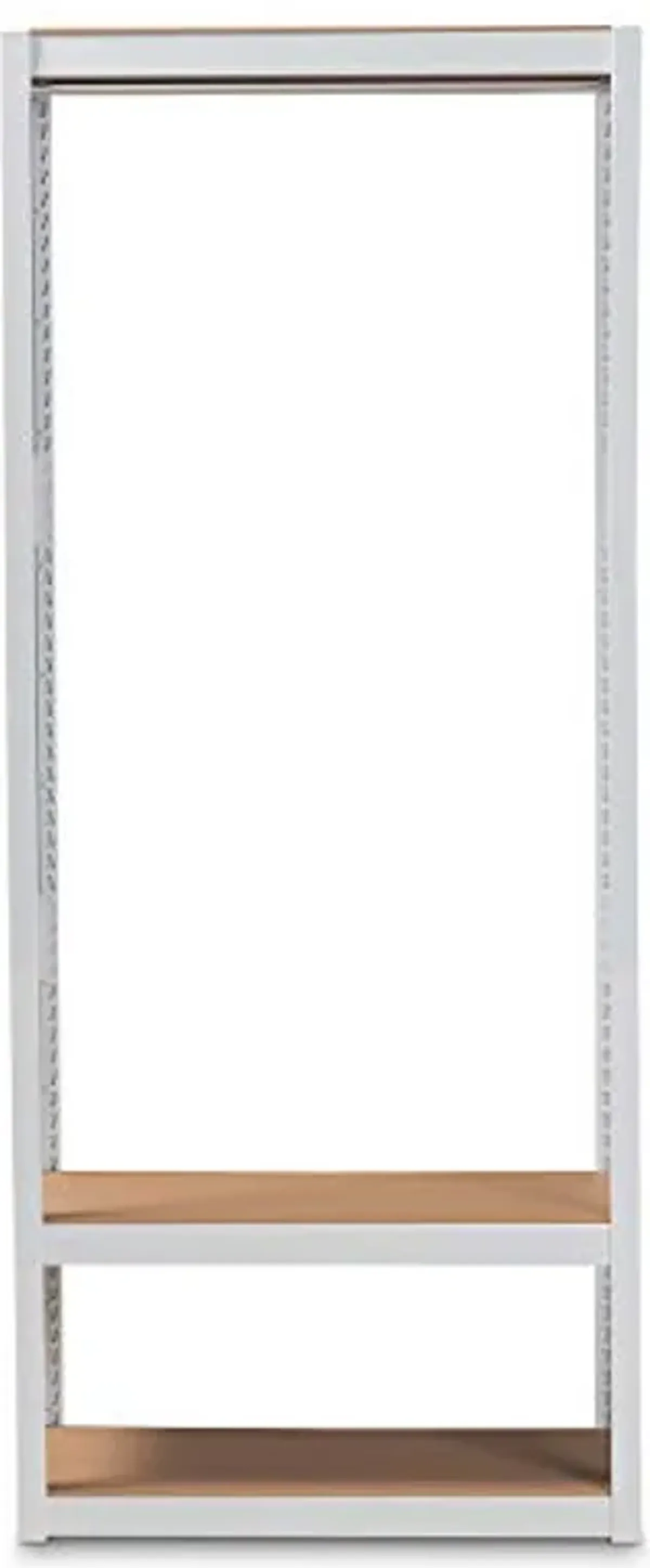 Baxton Studio Elton Modern and Contemporary White Finished Metal 3-Shelf Free-Standing Closet Storage Organizer