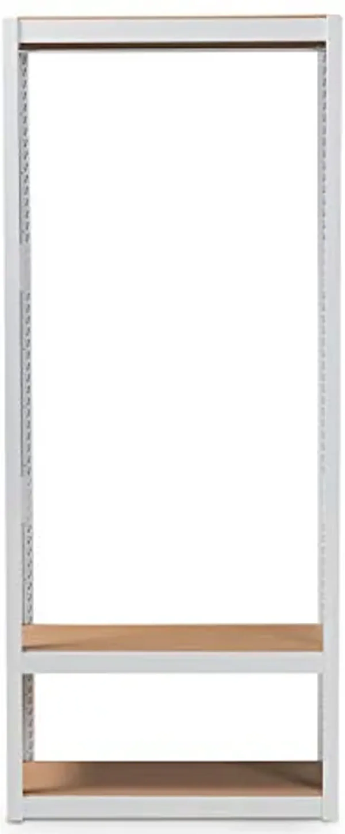 Baxton Studio Elton Modern and Contemporary White Finished Metal 3-Shelf Free-Standing Closet Storage Organizer