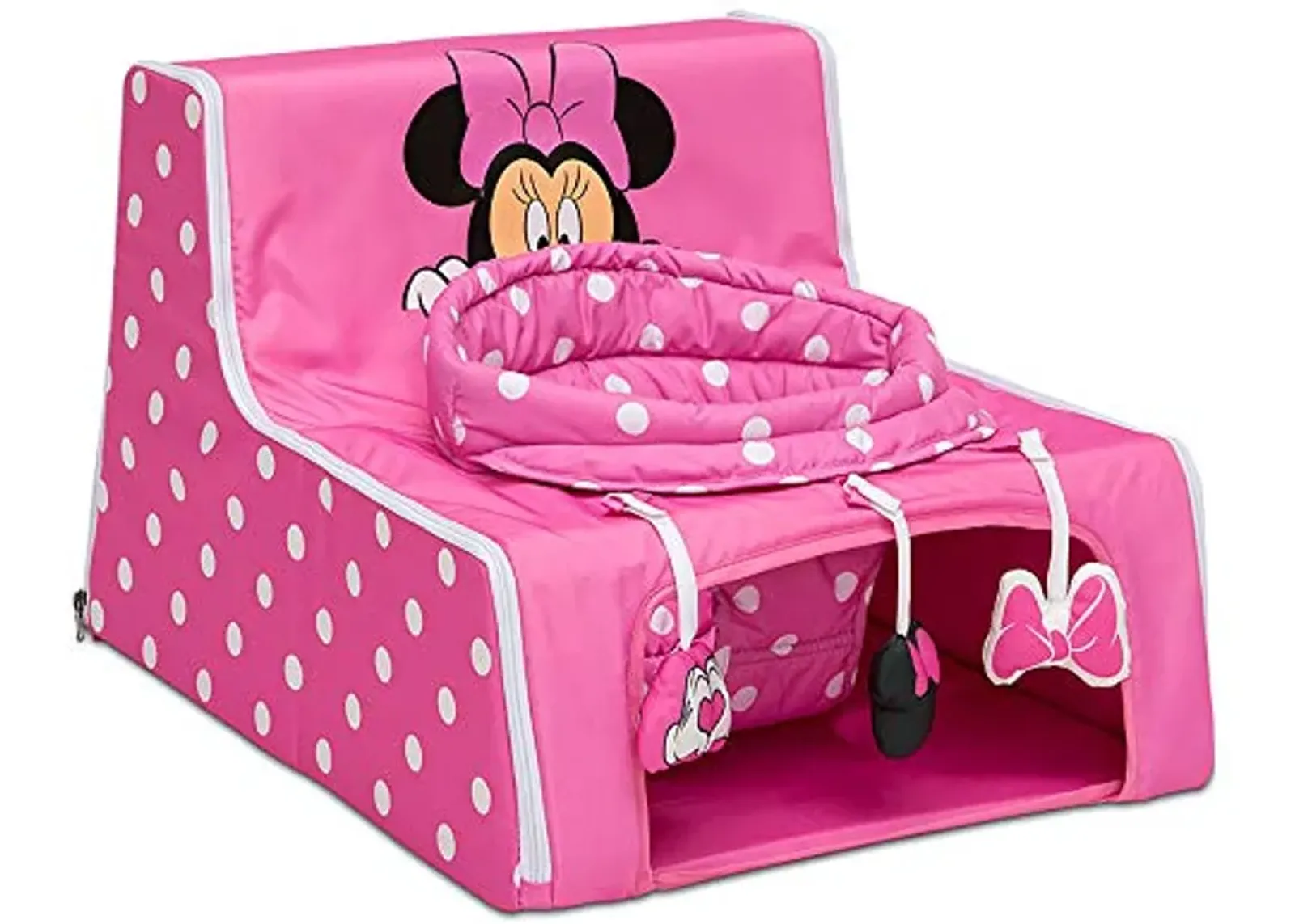 Disney Minnie Mouse Sit N Play Portable Activity Seat for Babies by Delta Children – Floor Seat for Infants