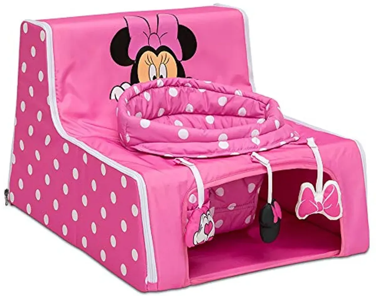 Disney Minnie Mouse Sit N Play Portable Activity Seat for Babies by Delta Children – Floor Seat for Infants