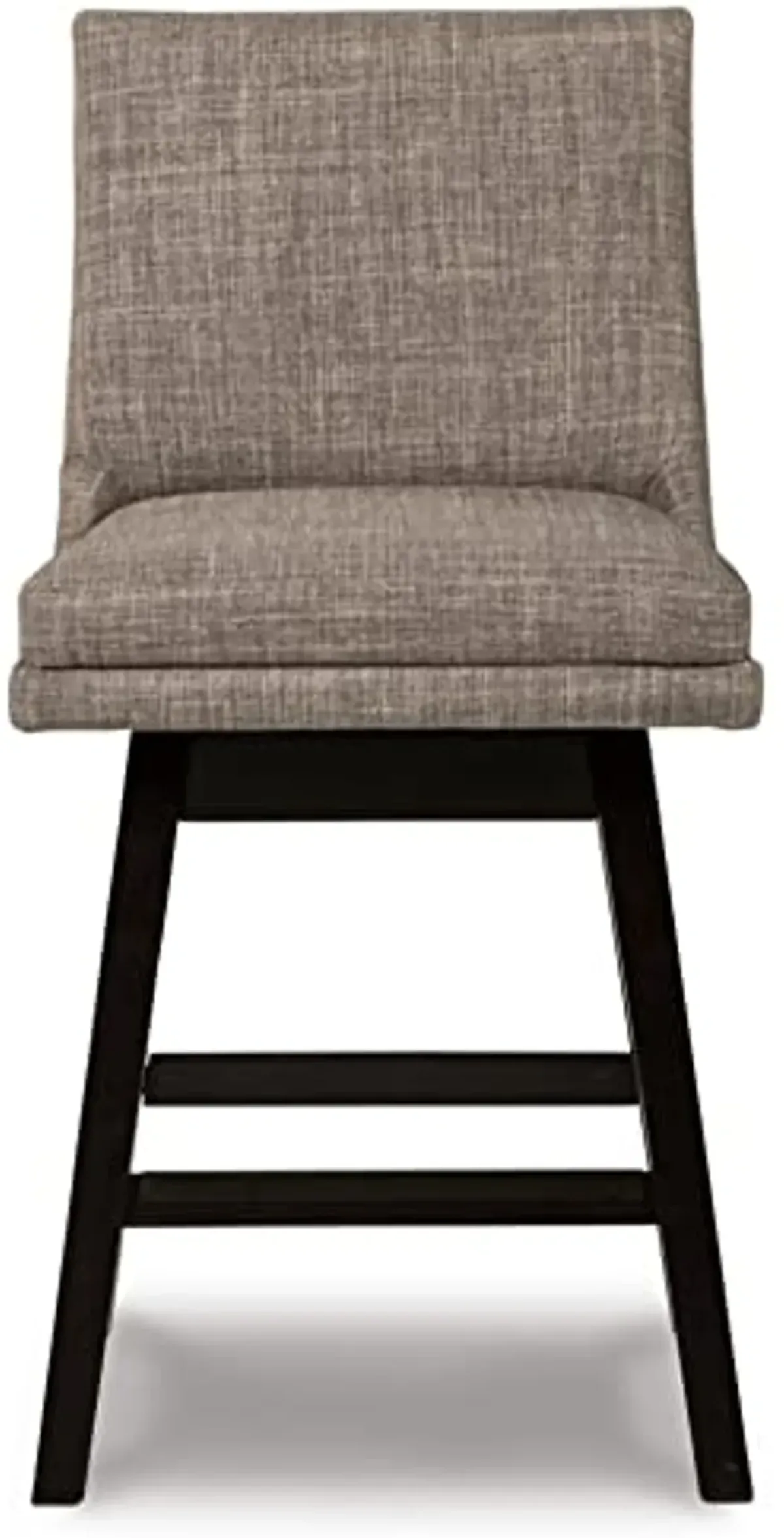 Signature Design by Ashley Tallenger 25" Upholstered Swivel Counter Height Barstool, 2 Count, Light Gray