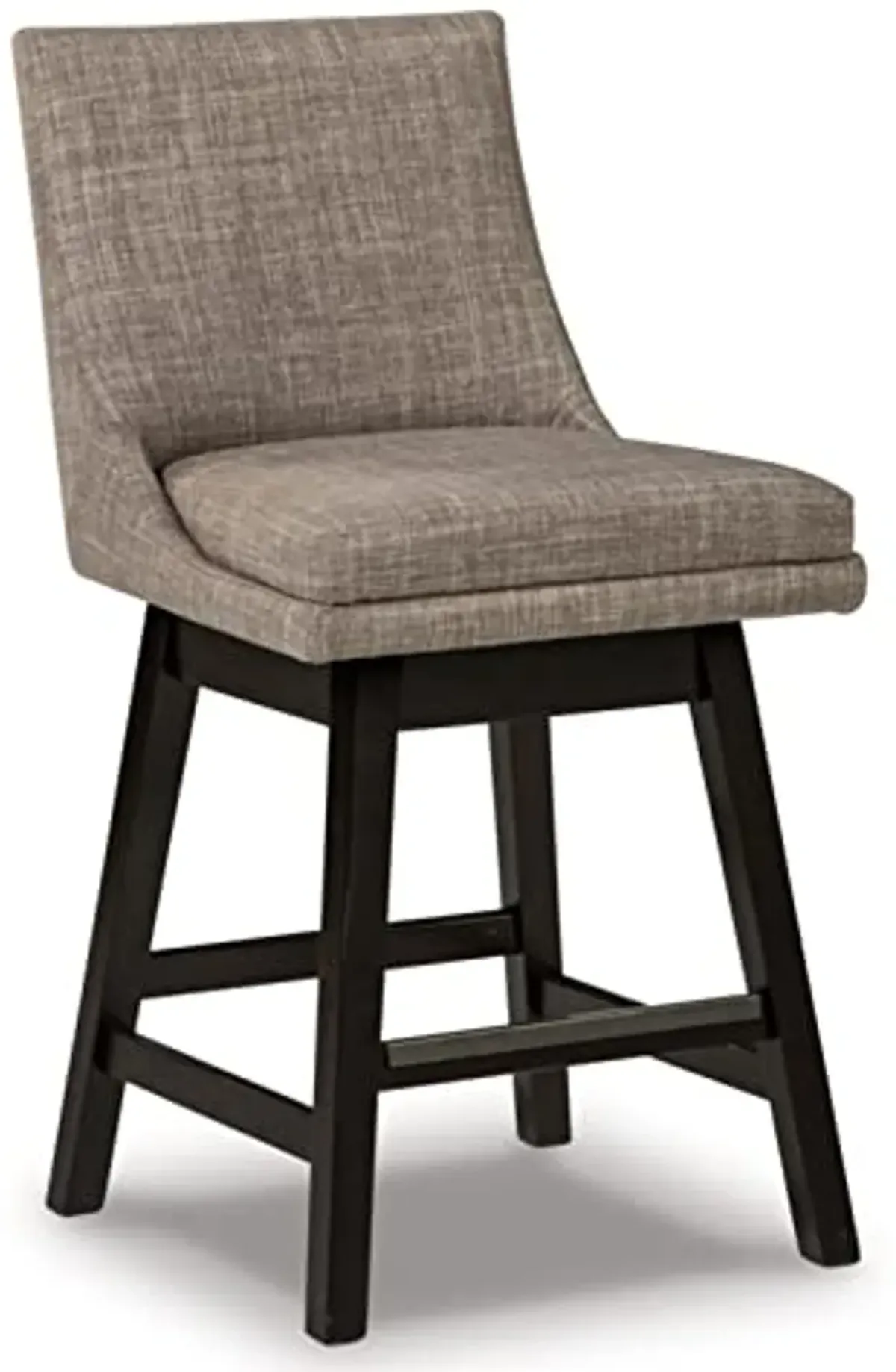 Signature Design by Ashley Tallenger 25" Upholstered Swivel Counter Height Barstool, 2 Count, Light Gray