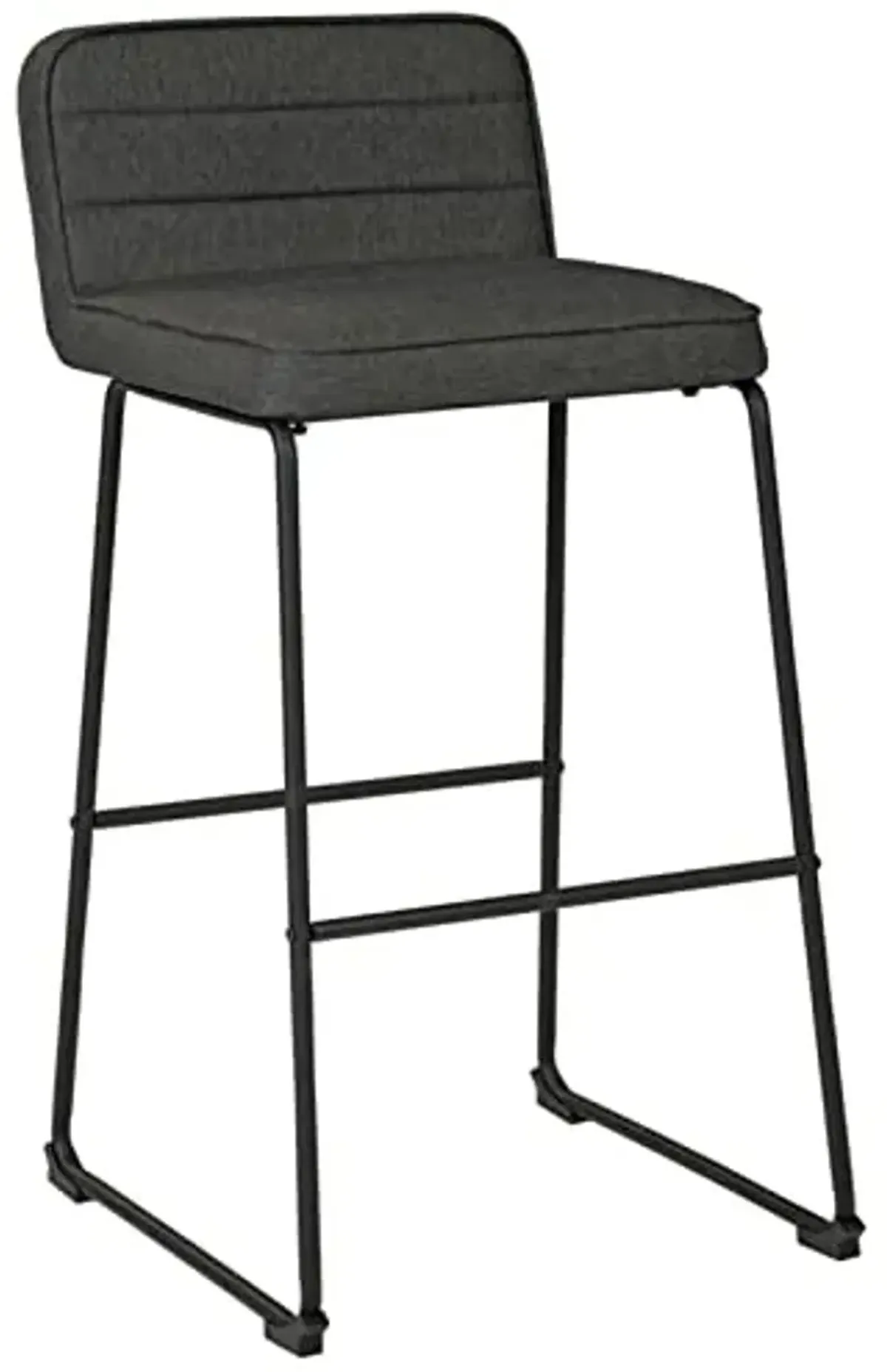 Signature Design by Ashley Nerison Contemporary 31.88" Pub Height Upholstered Barstool,2 Count, Gray