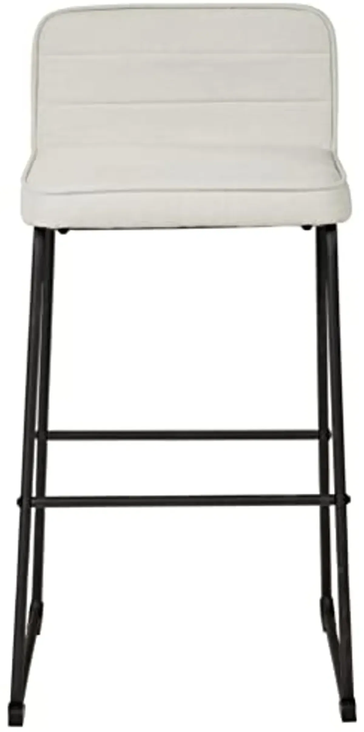 Signature Design by Ashley Nerison Contemporary 31.88" Pub Height Upholstered Barstool, 2 Count, Off-White