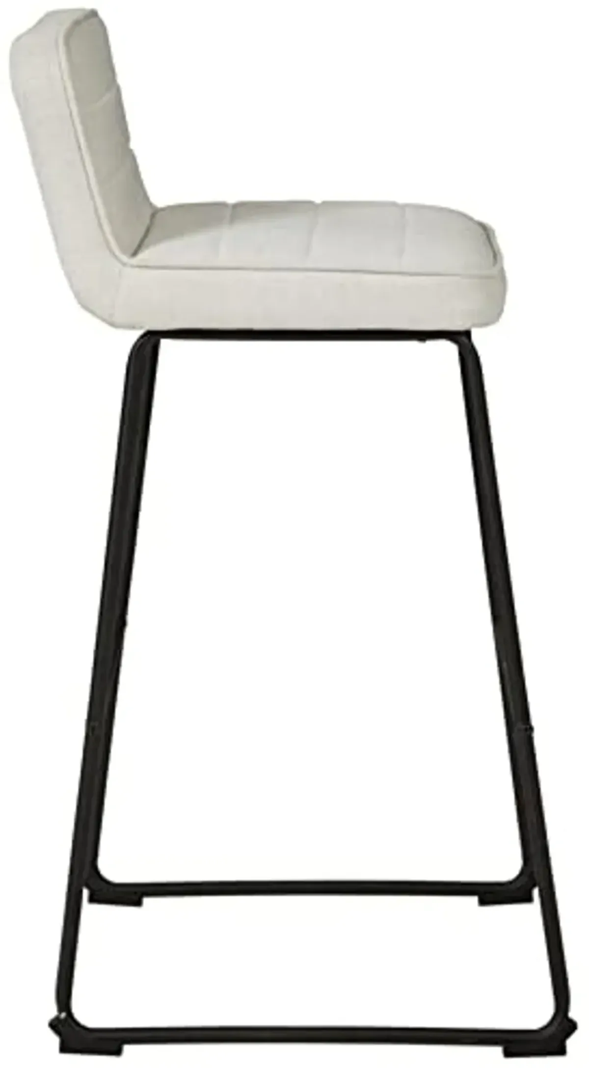 Signature Design by Ashley Nerison Contemporary 31.88" Pub Height Upholstered Barstool, 2 Count, Off-White