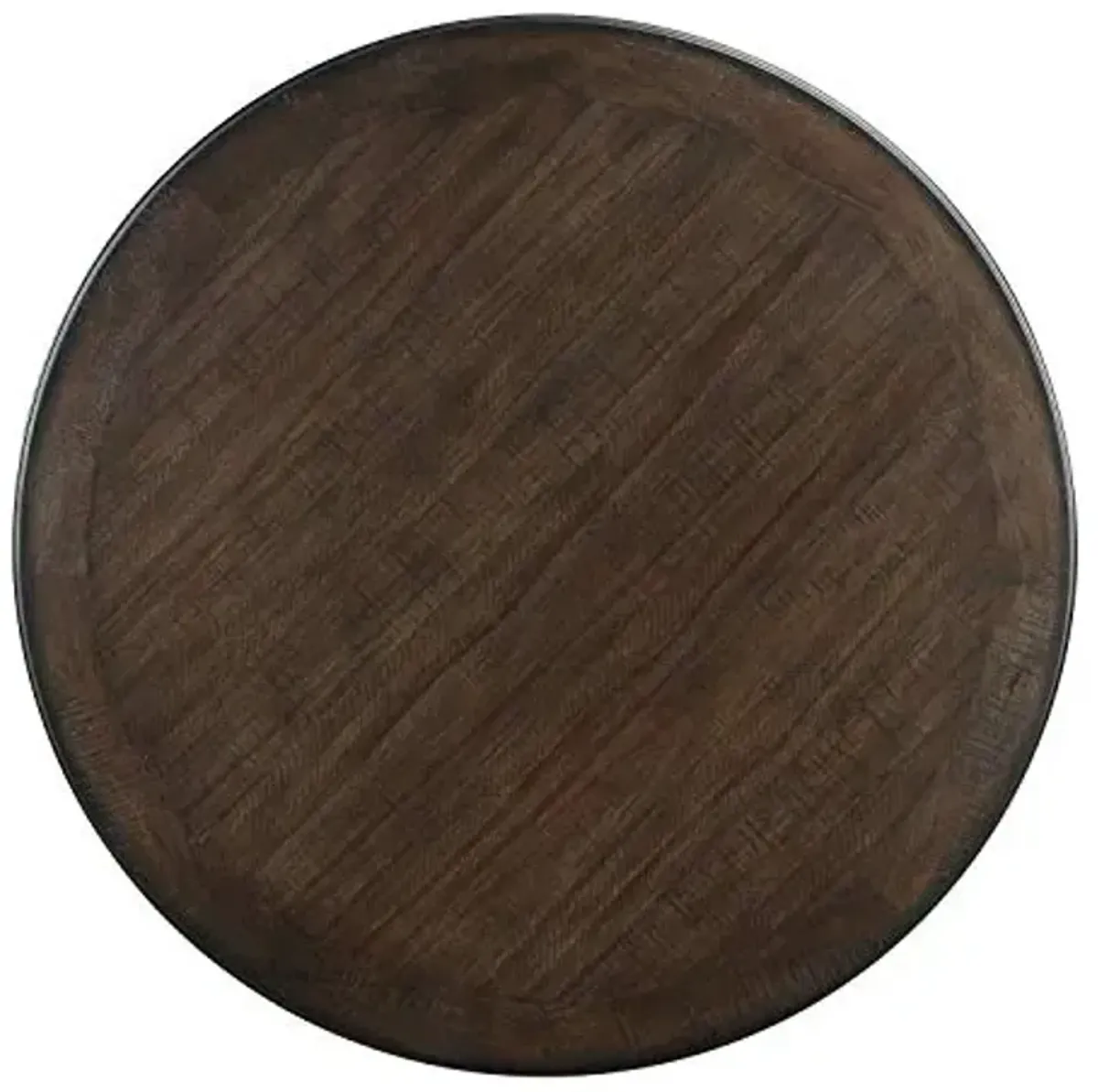 Lexicon Braun 47.5 Dia. Round Dining Table - 30.5" High Round Small Kitchen Table for 2-4, Solid Wood Frame for Small Dining Room, Storage Shelf, Easy Assembly, Brown and Black