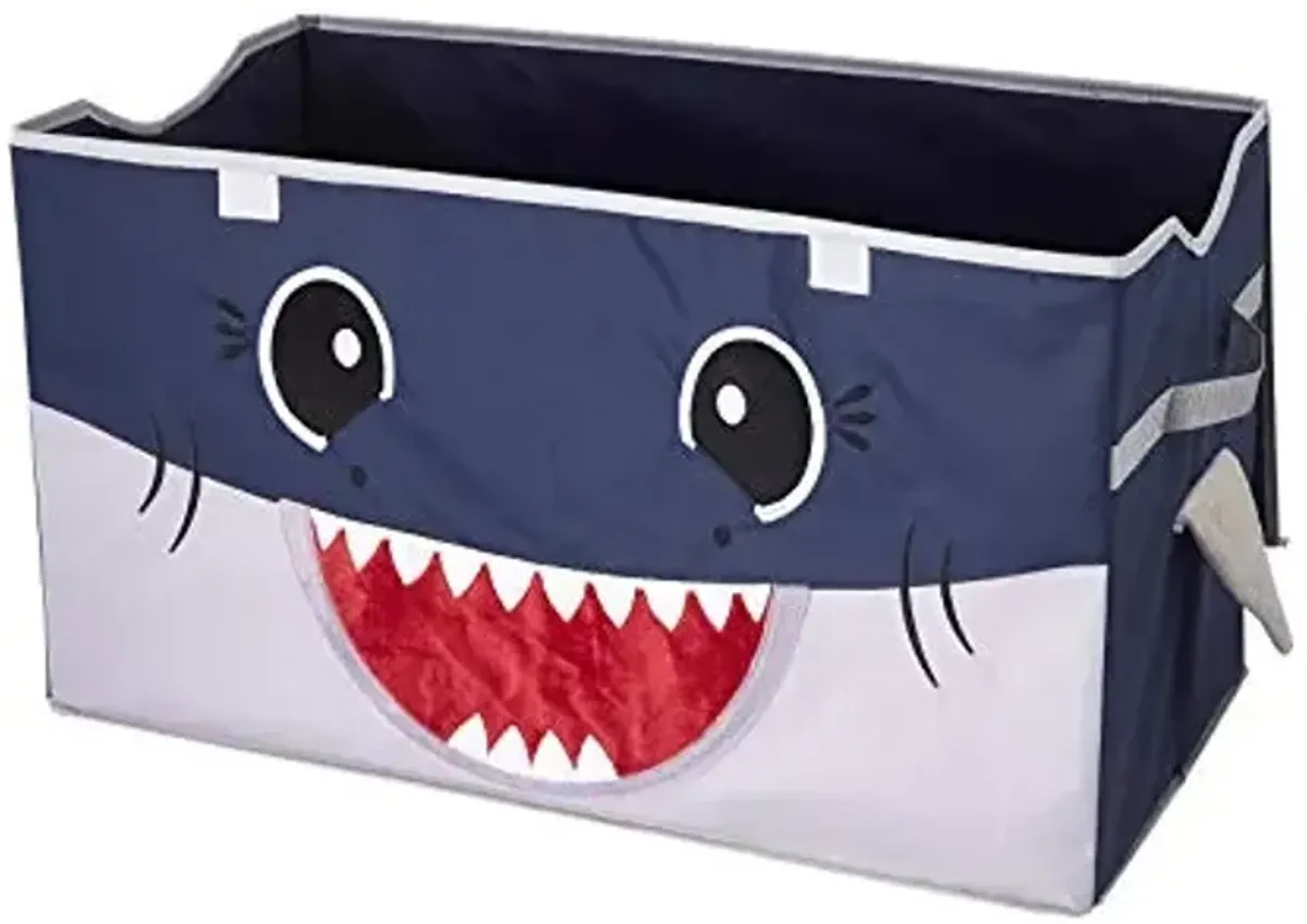 Heritage Kids Poly Canvas Collapsible Toy Storage Trunk, 28" W, Shark