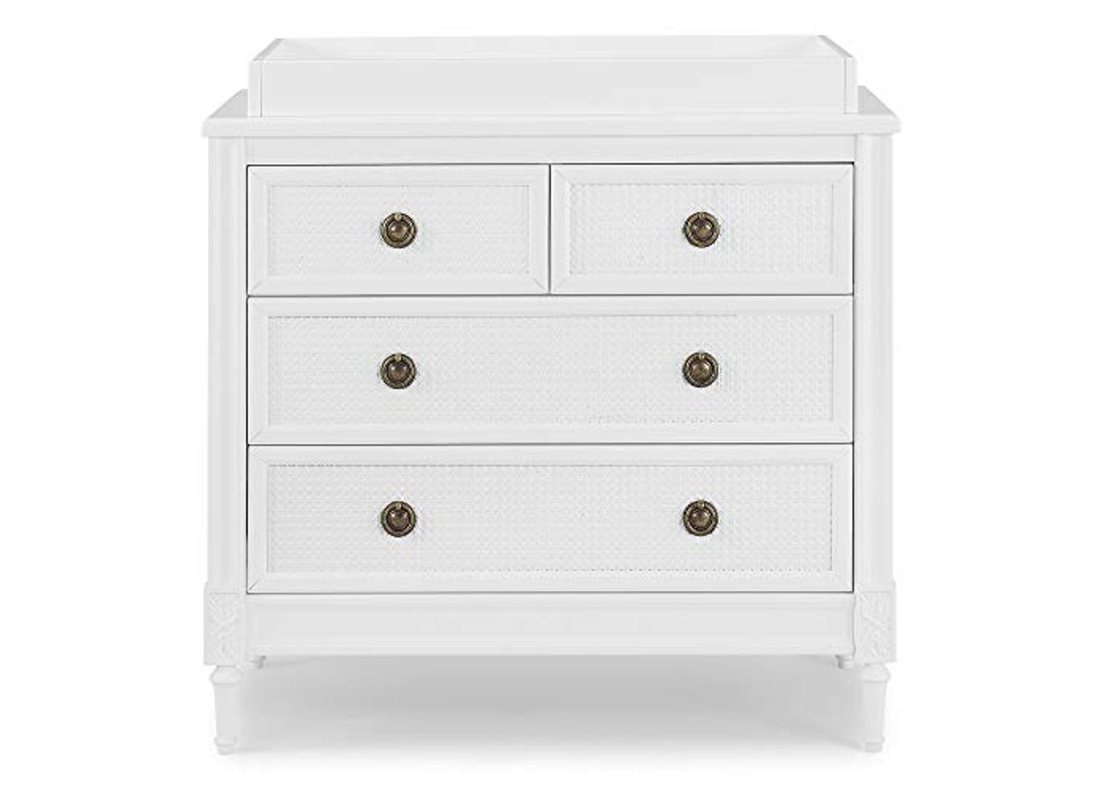 Delta Children Madeline 4 Drawer Dresser with Changing Top, Binaca White