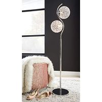 Signature Design by Ashley Winter Contemporary 59" Floor Lamp with Acrylic Bead & Metal Shade, Silver