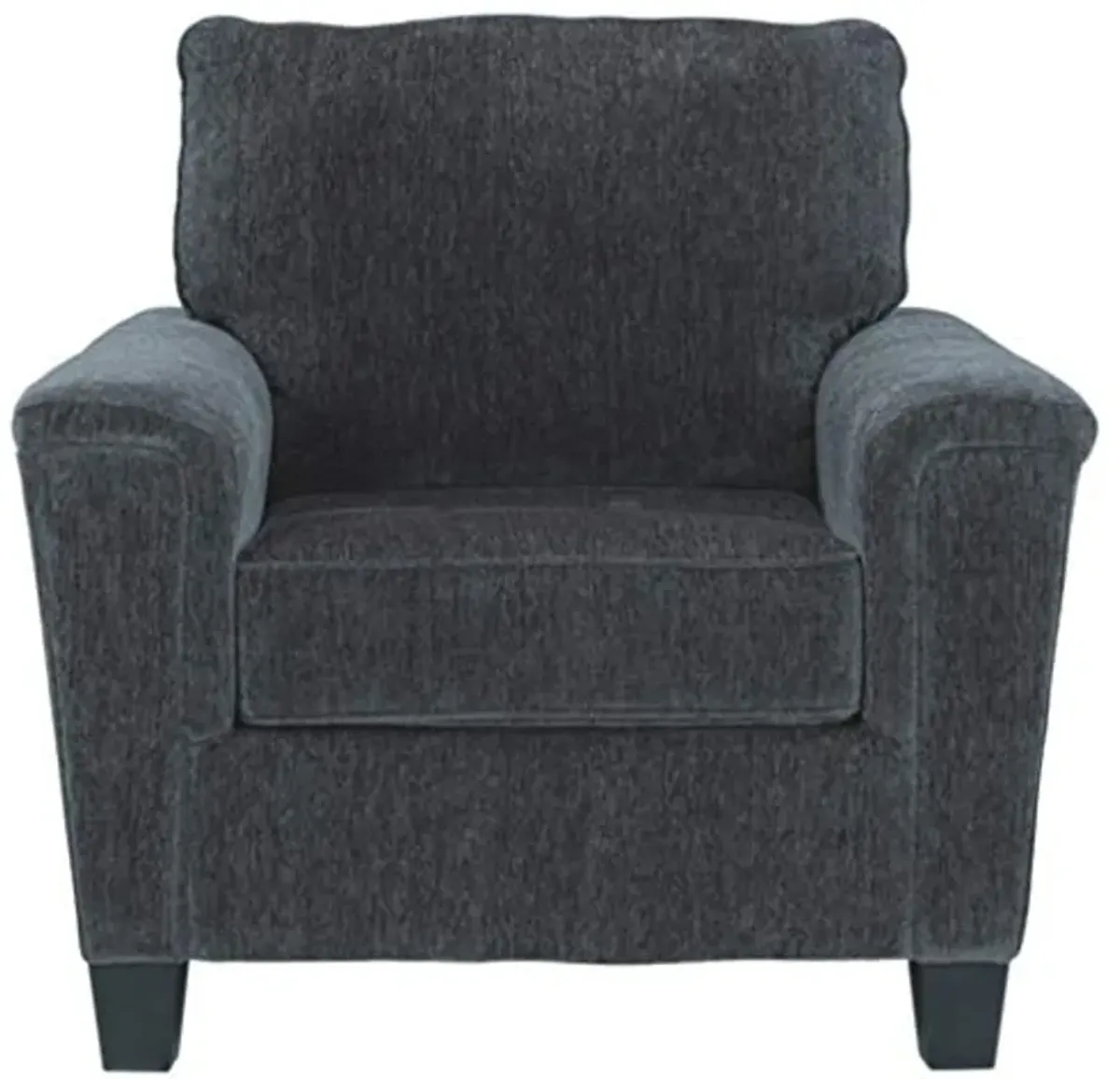 Signature Design by Ashley Abinger Chenille Contemporary Chair, Dark Gray