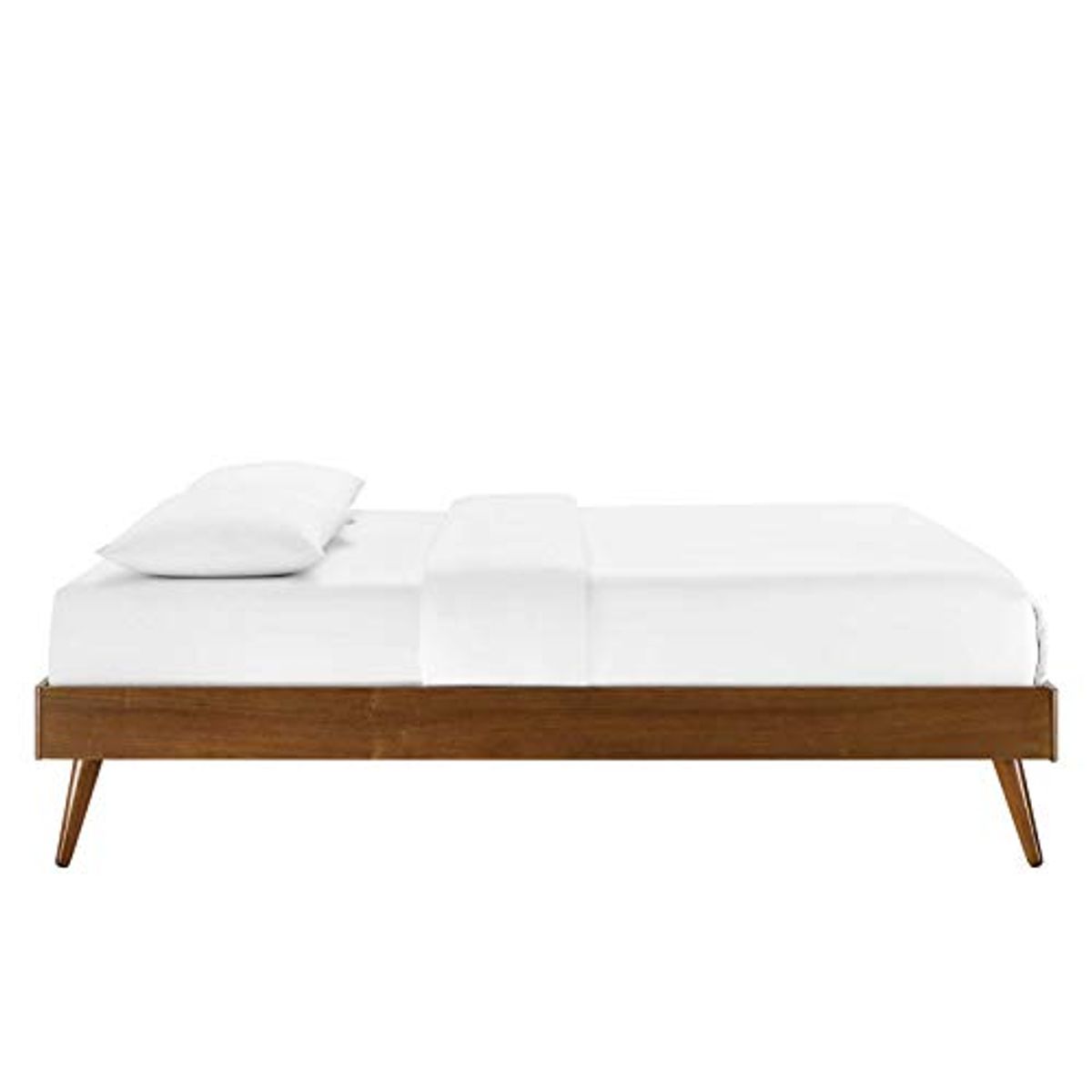 Modway Margo King Wood Platform Bed Frame in Walnut