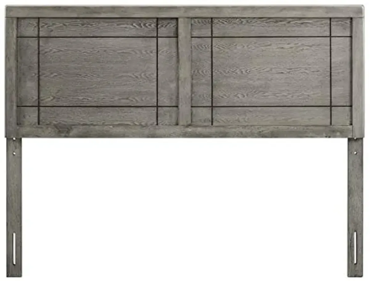 Modway Archie Queen Wood Headboard in Gray