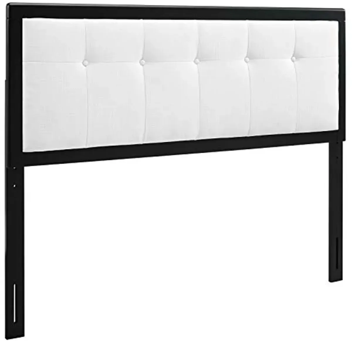 Modway Draper Tufted Queen Fabric and Wood Headboard in Black White