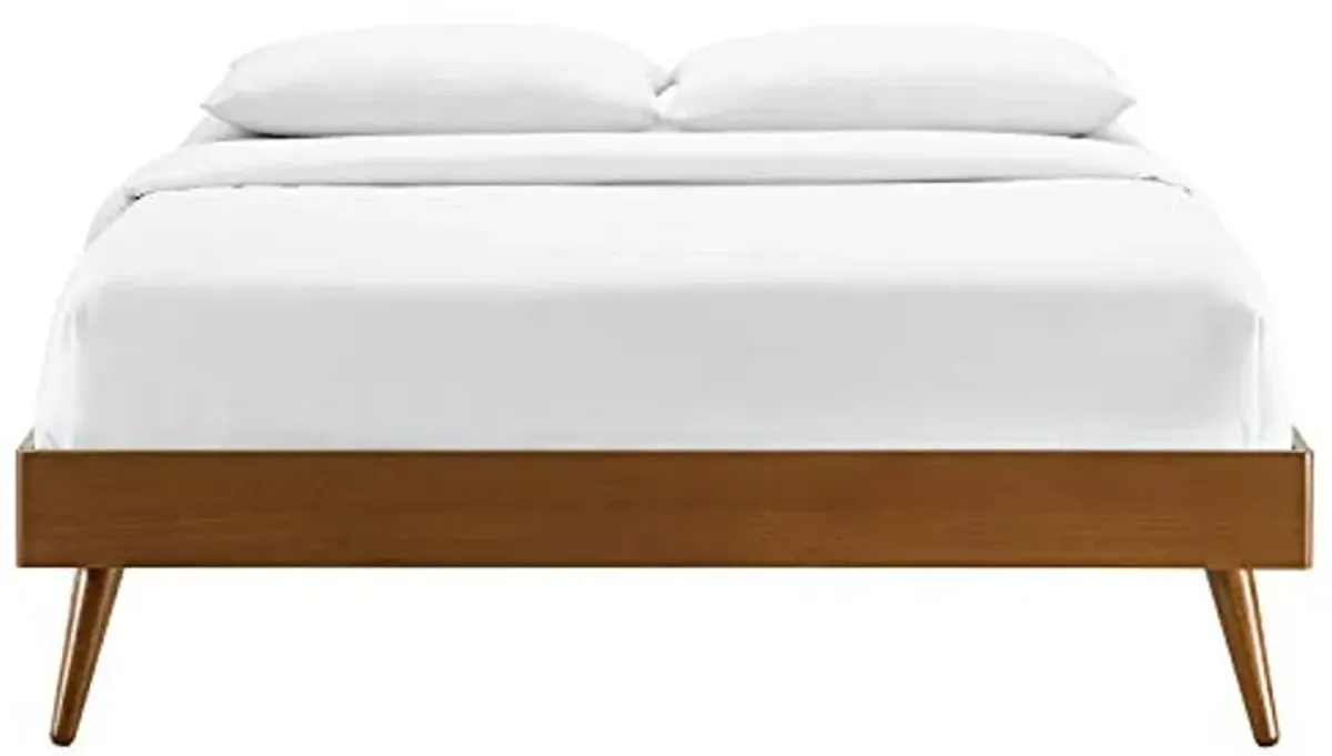 Margo Twin Wood Platform Bed Frame in Walnut