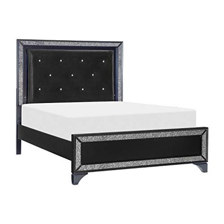 Lexicon Slater Panel Bed, Queen, Black