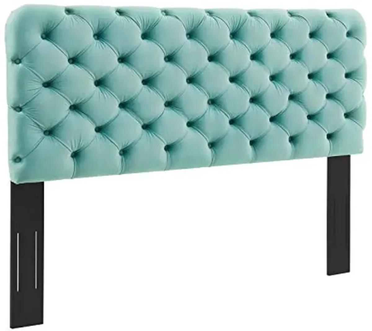 Modway Lizzy Tufted Performance Velvet Headboard in Mint, Twin