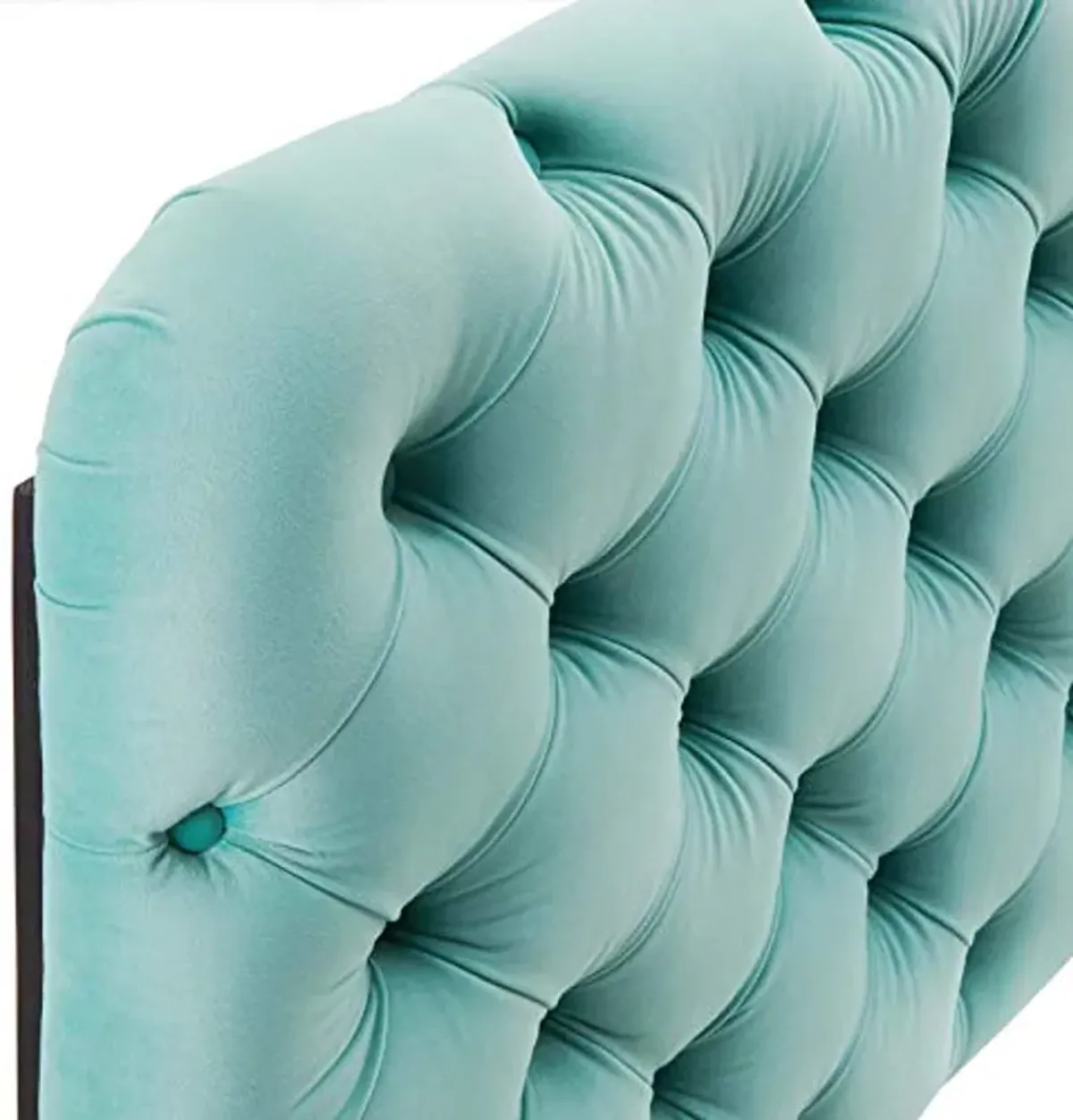 Modway Lizzy Tufted Performance Velvet Headboard in Mint, Twin