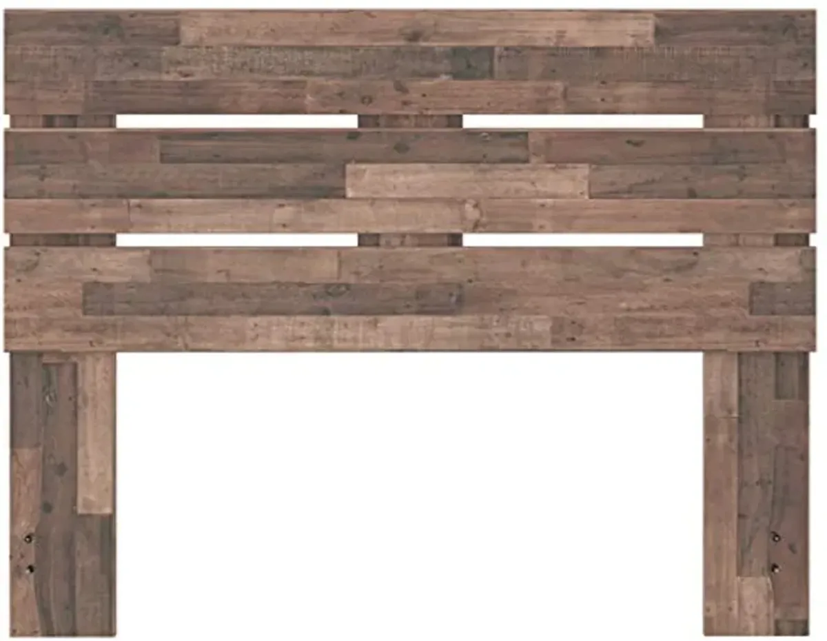 Signature Design by Ashley Neilsville Butcher Block Panel Headboard, Queen, Brown