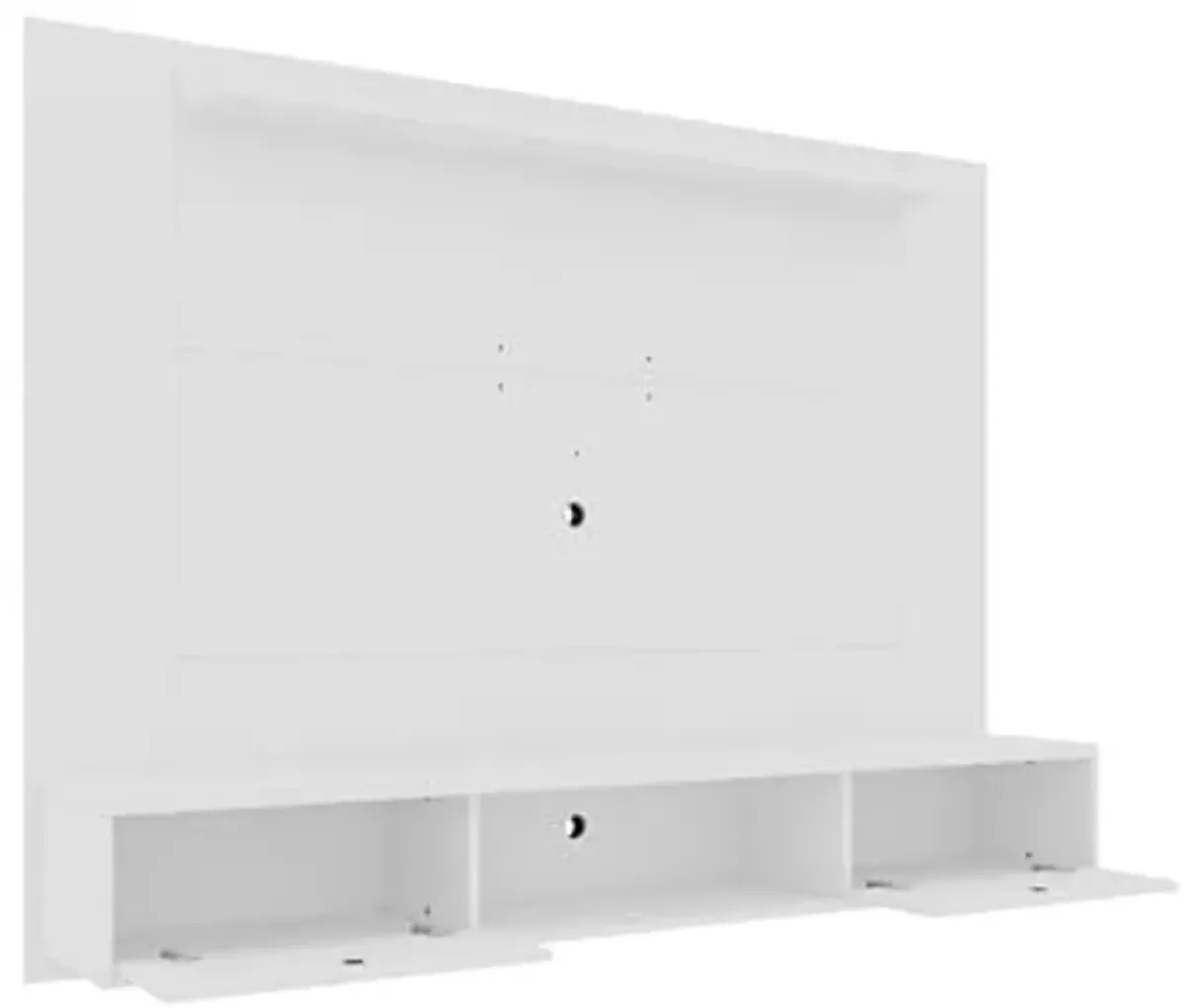 Manhattan Comfort Liberty Floating Entertainment Center with Storage, Shelves, and Cabinet, Mid Century Modern TV Stand for Televisions up to 65 Inches, Bedroom and Living Room, 70" Wide, White