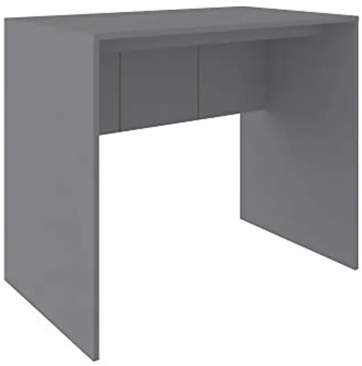 Manhattan Comfort Cornelia Modular Mid Century Modern Office Desk, Minimalist & Versatile Computer Table with Spacious Top & Footrest, 35.43" Wide, Grey