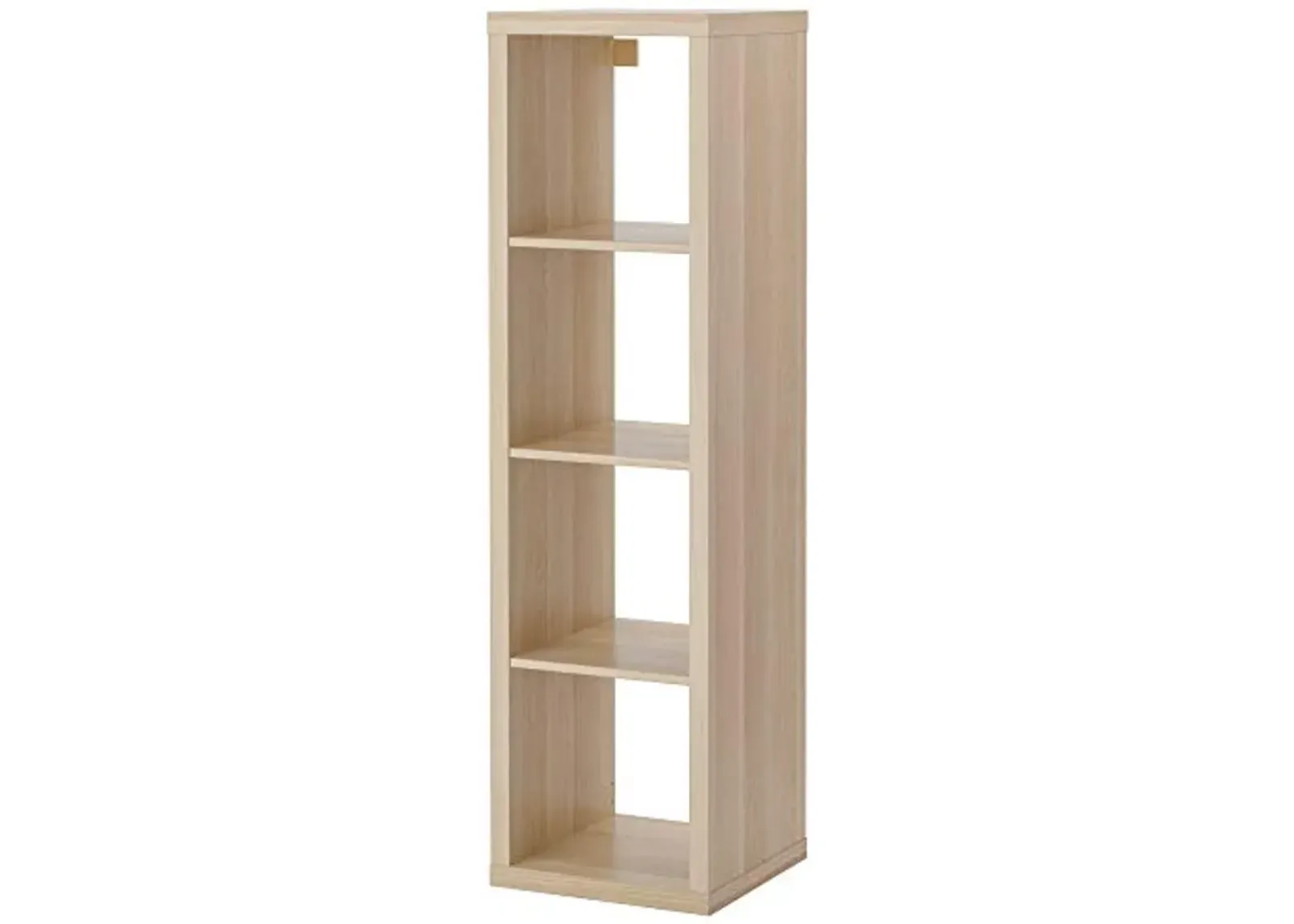 IKEA KALLAX shelving unit white stained oak effect (42x39x147 cm) 4 shelf