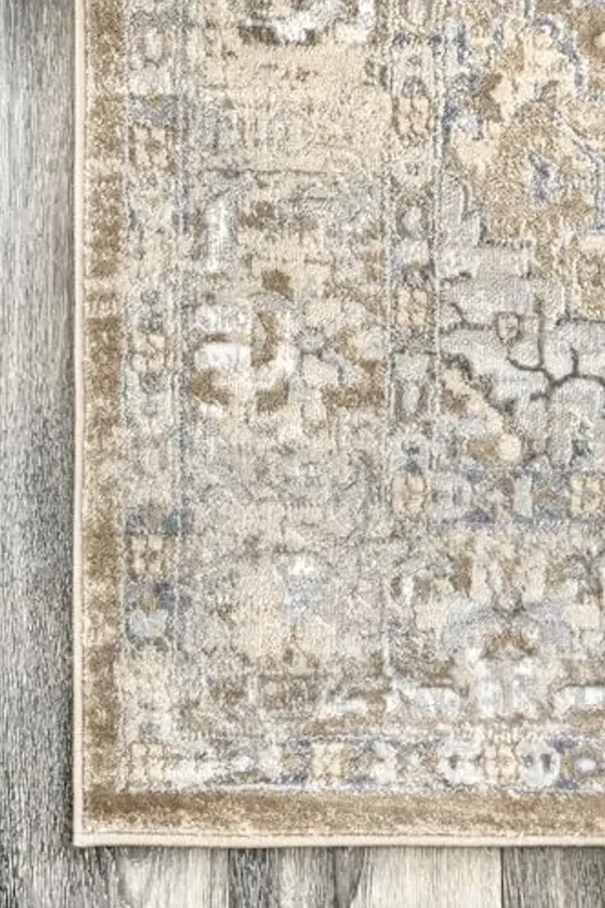 nuLOOM Vintage Medallion Thea Runner Rug, 2' x 8', Beige