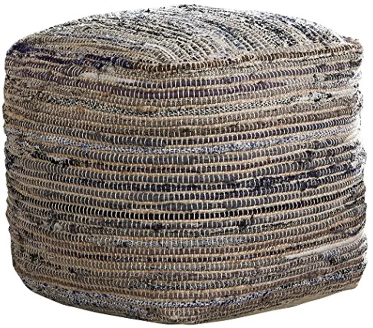 Signature Design by Ashley - Absalom Pouf - Cotton/Hemp - Contemporary - Natural & Adelphie Pouf - Wool - Contemporary - Natural/Gray