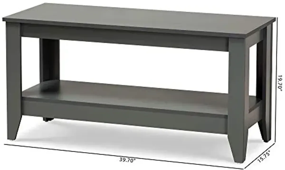 Baxton Studio Elada Modern and Contemporary Grey Finished Wood Coffee Table