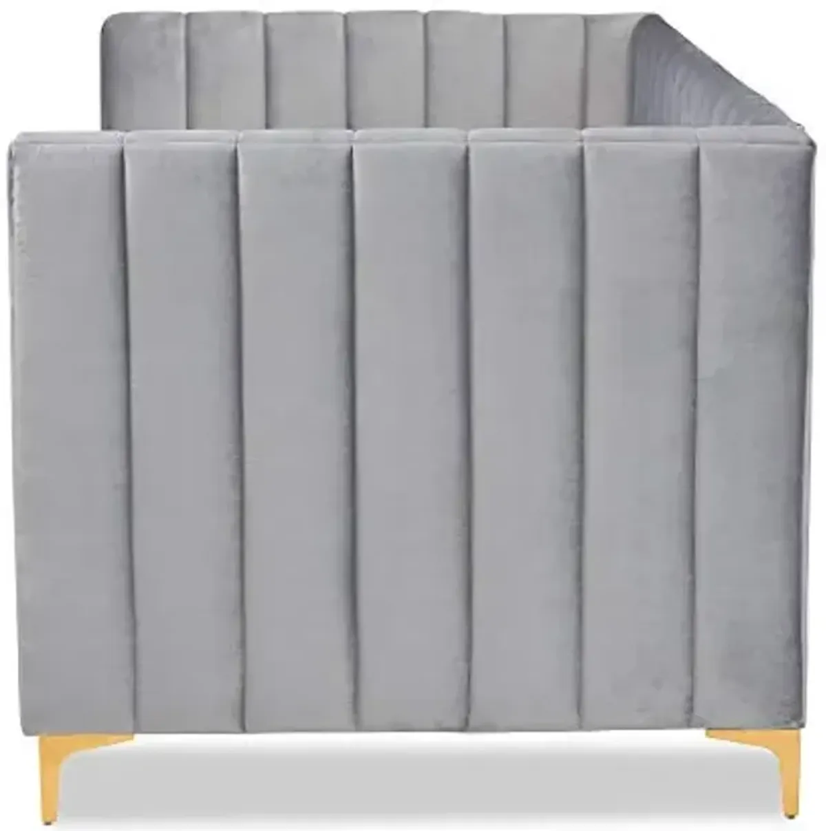 Baxton Studio Oksana Daybeds, Twin, Light Grey
