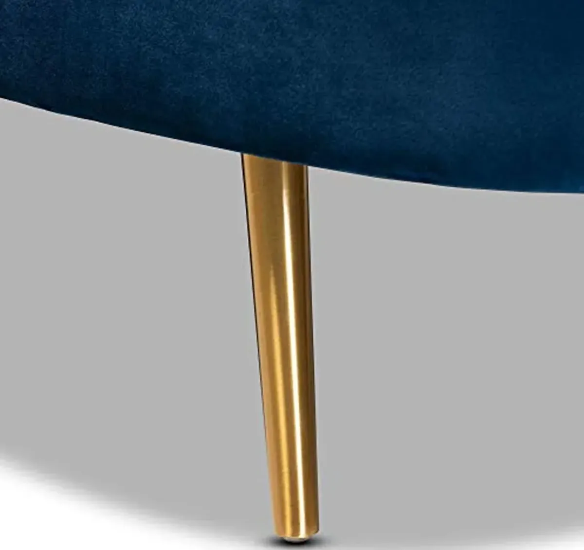 Baxton Studio Kailyn Chaises, Navy Blue/Gold