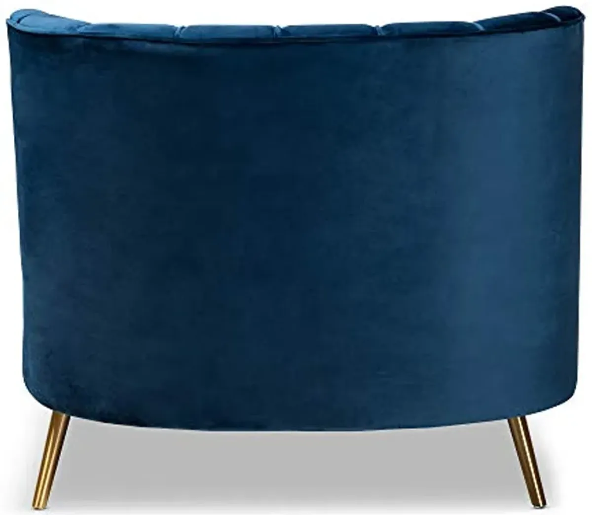 Baxton Studio Kailyn Chaises, Navy Blue/Gold