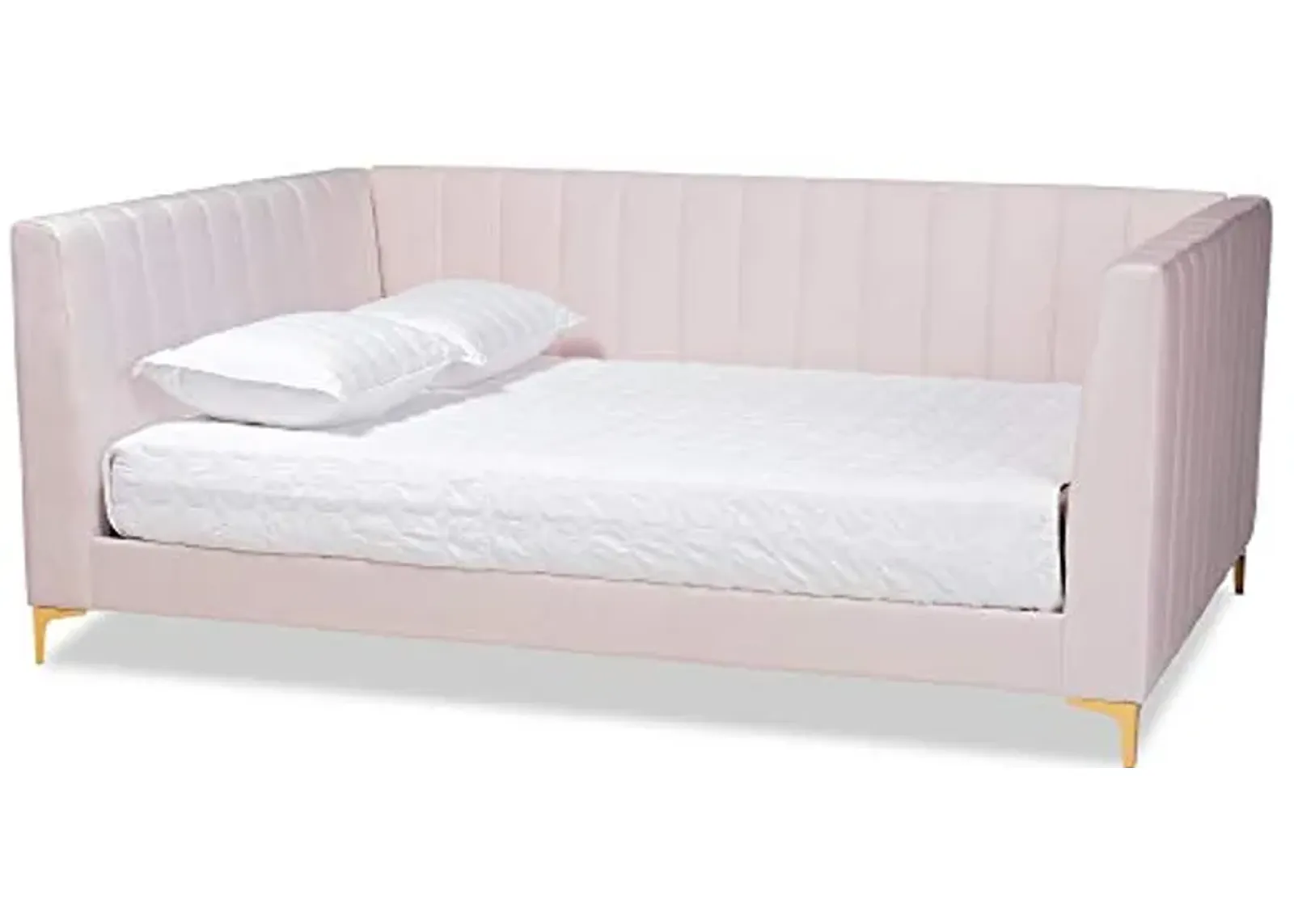 Baxton Studio Oksana Daybeds, Queen, Light Pink