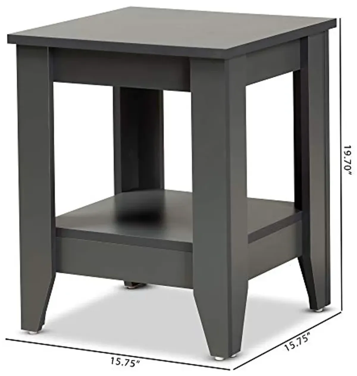 Baxton Studio Audra End Tables, Grey