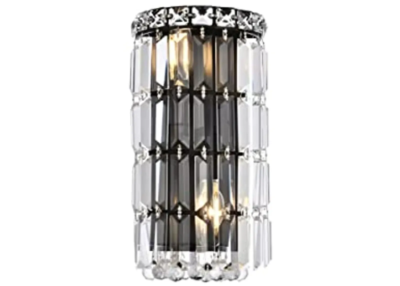 Elegant Lighting Maxime 6" Metal and Crystal Wall Sconce in Black