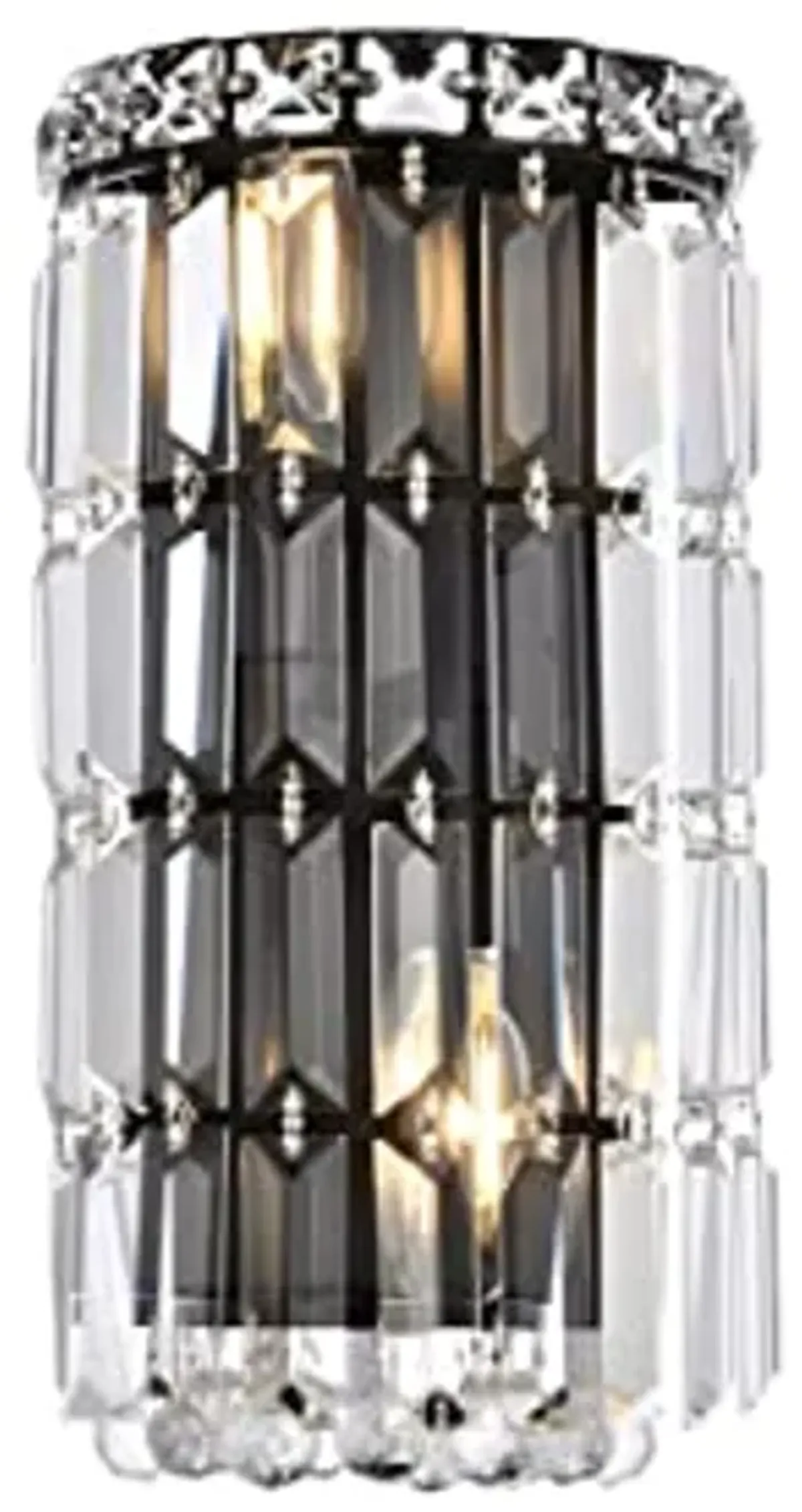 Elegant Lighting Maxime 6" Metal and Crystal Wall Sconce in Black