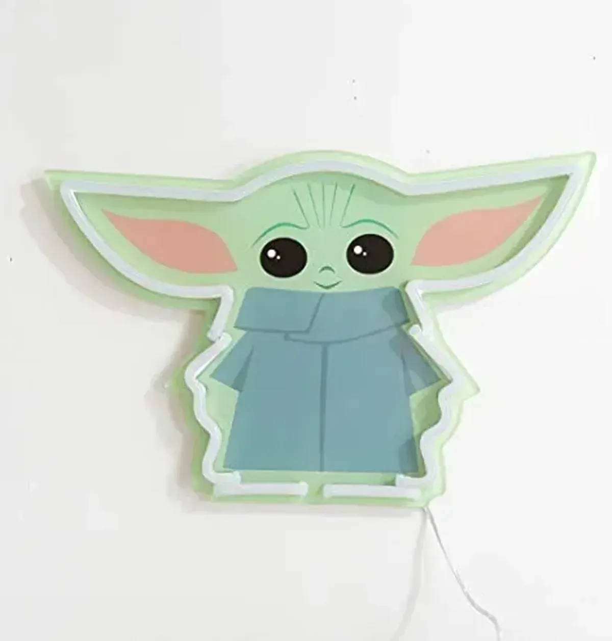 Idea Nuova Star Wars: The Mandalorian featuring The Child LED Neon Figural Mounted Wall Art, 11.8" L x 7.56" H x .55" D